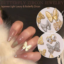 Gemas de ópalo brillante 3D para manicura, adornos Pixie para decoración de uñas, mariposa colorida, 1 unidad 2024 - compra barato