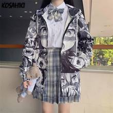 KOSAHIKI Vintage Sweatshirt Women Fashion Japanese Cartoon Clothes Hoodies Women Korean Zip Up Hoodie Harajuku Jackets Coat 2024 - buy cheap