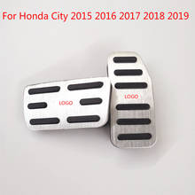 Pedales de freno de Pedal de GAS para Acelerador de coche, cubierta sin perforación, almohadillas embellecedoras para Honda City 2015, 2016, 2017, 2018, 2019, accesorios 2024 - compra barato