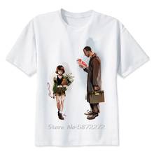 Leon the professional camiseta masculina fashion casual de verão, camiseta estampada branca, confortável menino, top camiseta, moletom 2024 - compre barato