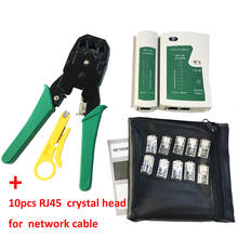 Stripping Crimping Pliers Network Cable Clamp Pliers +Professional Network Cable Tester RJ45 RJ11 RJ12 CAT5 UTP LAN Cable Tester 2024 - buy cheap