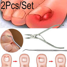 New 2Pcs/Set Ingrown Toe Nail Correction Nippers Clipper Cutters Dead Skin Dirt Remover + Paronychia Podiatry Pedicure Care Tool 2024 - buy cheap