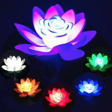 LED Waterproof Floating Lotus Light Battery Operated Lily Flower Wishing Night Lamp Pool Garden Fish Tank Wedding Decoration 2024 - buy cheap