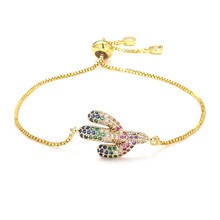 Pulseras de moda para mujer, joyería de cactus de arcoíris, pulsera de circonita colorida de oro cz, brazalete de cadena ajustable para mujer 2024 - compra barato