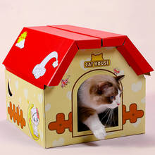 Cat Litter Pet Scratch-resistant Foldable Cat House Pet Supplies Detachable Paper Cat Litter 2024 - buy cheap