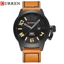 CURREN Mens Watches Top Brand Luxury Sport Quartz-Watch Leather Strap Clock Men Waterproof Wristwatch relogio masculino 8270 2024 - buy cheap