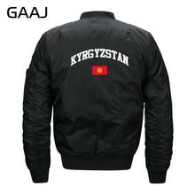 Chaquetas con bandera de Kazajstán para hombre, abrigo de otoño, chaqueta polar de estilo militar para hombre, Parka cálida de moda de talla grande # 1U19B 2024 - compra barato