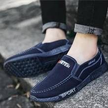 Fashion Denim Men Shoes Canvas Sneakers Men Casual Shoes New Loafers Fashion Trend Driving Flats Male Footwear Zapatillas Hombre 2024 - buy cheap