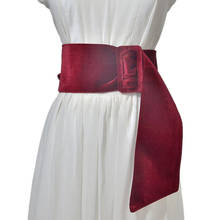 Cinturón de cuero de ante de imitación para Mujer, cinturón con hebilla de anillo redondo Vintage, accesorios de moda para vestido de fiesta 2024 - compra barato