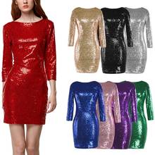 Sequin Elegant Club party Dress Shining Plus Size Dress Woman Evening Slim Sexy streetwear spring Dress tops 2024 - buy cheap