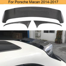 Задний спойлер на крыло автомобиля, крышу для Porsche Macan 2014 2015 2016 2017 задний багажник из углеродного волокна, спойлер для крыла губ 2024 - купить недорого