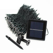 Thrisdar-cordão com led solar, fio preto, jardim, ar livre, 20m, 30m, 50m, natal, festa, casamento, feriado, guirlanda