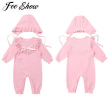 Infant Baby Girls Clothes Spring Autumn Cute Cotton Long Sleeves Jumpsuit Solid Color Baby Romper and Hat Newborn Baby Clothing 2024 - buy cheap