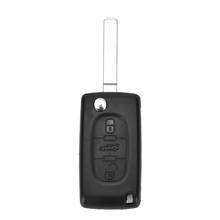 3 Botões Modificado Folding Remoto Flip Key Fob Shell Para Peugeot 407 307 308 607 CE0523 2024 - compre barato