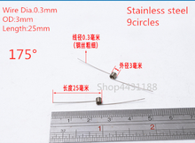 20Pcs/lot 0.3*3*25mm*9circles  Stainelss Steel Small Torsion Spring Hardware DIY 175 degree 2024 - buy cheap