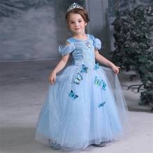 Fantasia infantil de princesa, vestido de verão para meninas, carnaval, festa, halloween, disfrázio 2024 - compre barato