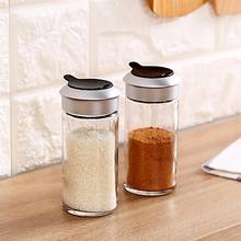 1pcs Transparent Glass Salt Sugar Bottle Kitchen Gadgets Spice Pepper Shaker Spice Jar Rotating Cover Seasoning Can 2024 - buy cheap