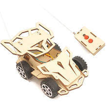 DIY Assembly Wireless Remote Control Racing Car Model Kit Physical Experiment Technology Educational Wooden Toys For Children 2024 - buy cheap