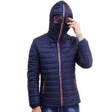 Men Cotton Jacket Hooded with Glasses Warm Jacket Thick Cotton Cool Parkas Mens Casual Fashion Warm Coat Windbreaker Overcoat 2024 - buy cheap