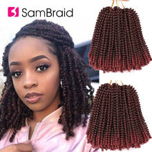 SAMBRAID Flully Spring Twist Hair Crochet Braids 8 Inch Nubian Twist Crochet Hair Synthetic Braiding Hair Extensions 2024 - buy cheap