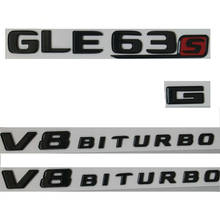 Блестящий черный GLE63s Для AMG V8 BITURBO Значки Эмблемы для W166 C292 2024 - купить недорого