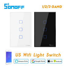 Sonoff-interruptor inteligente de pared para el hogar, pulsador táctil con Wifi, TX T2 T3 US, eWelink, 433 RF, funciona con Alexa y Google Home 2024 - compra barato