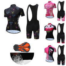 Women Summer Lycra Cycling Jersey Set BIB Shorts 2022 Road Bike Clothing MTB Suit Female Bicycle Clothes Uniform Kit Dress Shirt 2024 - buy cheap