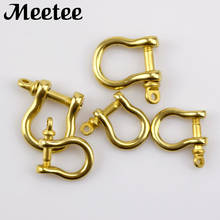 5Pcs Metal Wallet Chain Buckles Solid Brass D Clasp Ring For Key Chain Belt Snap Hooks Fastener DIY Leather Bag Craft F1-45 2024 - buy cheap