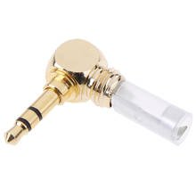 Hot sale 3.5mm Stereo Right Angle Male Plug Audio Headphone Soldering Connector 2024 - buy cheap