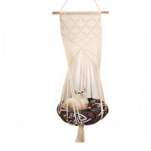 Handwoven Pet Cat Hammock Kitten Cage Macrame Hammock Bed Hanging Soft Chair For Home Decoration (No Mat) 2024 - buy cheap