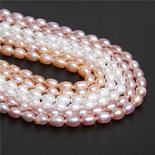 6-7mm Natural Freshwater Baroque Pearl Beads White Pink Gold Potato Pearl For Jewelry Making DIY Bracelet Necklace Strand 14.5'' 2024 - buy cheap