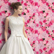 Flor Artificial de champán para decoración de boda, rosa de seda de 40x60cm, fondo de decoración de pared de flores romántica para boda 2024 - compra barato