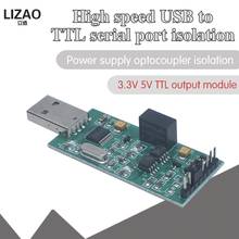 Aislamiento de alta velocidad USB a Fuente de alimentación serie TTL, aislamiento optoacoplador, 3,3 V, 5 Salida VTTL, módulo CH340 2024 - compra barato