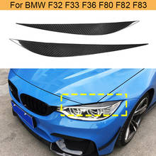 Aparadores de sobrancelhas de fibra de carbono 4 series, para bmw f32, f33, f36, f82, f83, m4, f80, m3 2006-2009, lâmpada frontal para sobrancelhas 2024 - compre barato