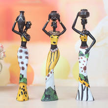 3 Pcs Sculptures Craft Decor Exotic African Lady Resin Exquisite Home Figurine Display Handmade Statue Table Gift 2024 - buy cheap