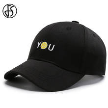 FS Summer Cute Smiley Face Baseball Cap For Boy Girl Black White Cotton Short Brim Small Hip Hop Caps Children Kids Trucker Hats 2024 - buy cheap