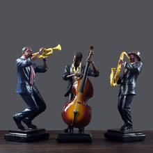 Figuras de música americanas, escultura de resina, estatuetas de hotel, clube, bar, artesanato, casa, sala de estar, estante, acessórios de decoração 2024 - compre barato