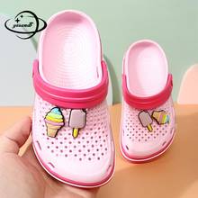 2-8y Kids Mules & Clogs Summer Boy Girl Sandals Flat Beach Hollow Out Infant Non-Slip Slippers Children Garden Shoes Hy24 2024 - buy cheap