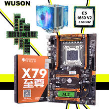 Фирменная распродажа материнских плат HUANANZHI X79, материнская плата с M.2 слотом для процессора Intel Xeon E5 1650 V2 с кулером RAM 16G(4*4G) REG ECC 2024 - купить недорого