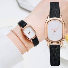 Relógio de pulso feminino com pulseira de couro, relógio casual simples de quartzo com mostrador pequeno para mulheres, 2020 2024 - compre barato