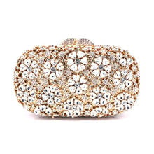 XIYUAN Women gold green Diamond Evening bag Clutch Bag Party Crystals Clutches Wedding Purses Ladies Hollow Out Handbags Bolsas 2024 - buy cheap