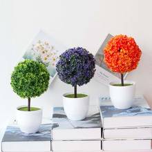 Simulation Small Potted Plant Flower Cherry Ball Home Desktop Fake Potted Ornaments Artificial Plant Bonsai Outdoor Garden Decor 2024 - buy cheap