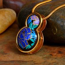 2020 new Peony Series Enamel Earrings Fashion Cloisonne Jewelry Fishhook pendant for Woman Pendant 2024 - buy cheap