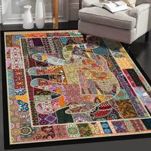 Indian Bohemian Carpets Ethnic Elephant Stitching Living Room Sofa Table Non-Slip Floor Mat Kitchen Bedroom Bedside Area Rugs 2024 - buy cheap