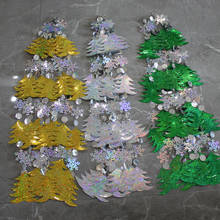 Cortinas de plástico para decoração de árvore de natal, ornamentos de lantejoulas para festival faça você mesmo 2024 - compre barato