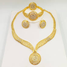 HOT Fashion wedding Dubai Africa Nigeria African Jewelry set gold-color necklace Earrings romantic woman Bridal Jewelry Sets 2024 - buy cheap