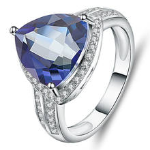 Gem's Ballet 4.79Ct Triangle Natural Iolite Blue Mystic Quartz Gemstone Ring For Women 925 Sterling Silver Fashion Fine Jewelry 2024 - купить недорого