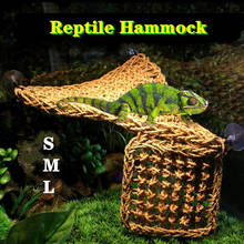 Reptile Hammock Natural Seagrass Fibers Lizard Loungers Bearded Dragon Geckos Hammock Sleep Bed Mats for Terrarium Climbing 2024 - buy cheap