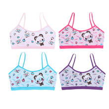 3pc/Lot Teenage Girls Training Bra Kids Underwear Cotton Cartoon Girls Vest Crop Top 8-14years 2024 - buy cheap