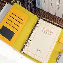 Cuaderno planificador en espiral clásico A7/A6/A5/B5, cuaderno de bolsillo suelto de cuero con 6 agujeros, carpeta de anillas, diario de tapa dura, cuaderno de negocios 2024 - compra barato